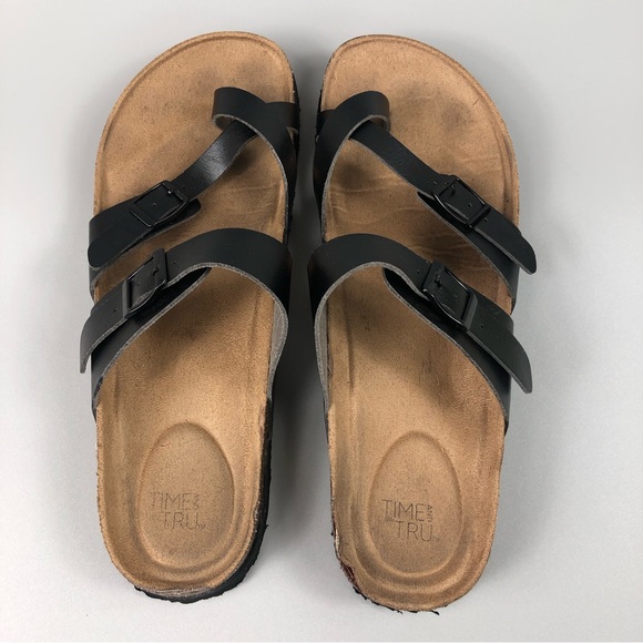 Time and Tru Women’s Footbed Sandals Size 9 - Picture 5 of 8